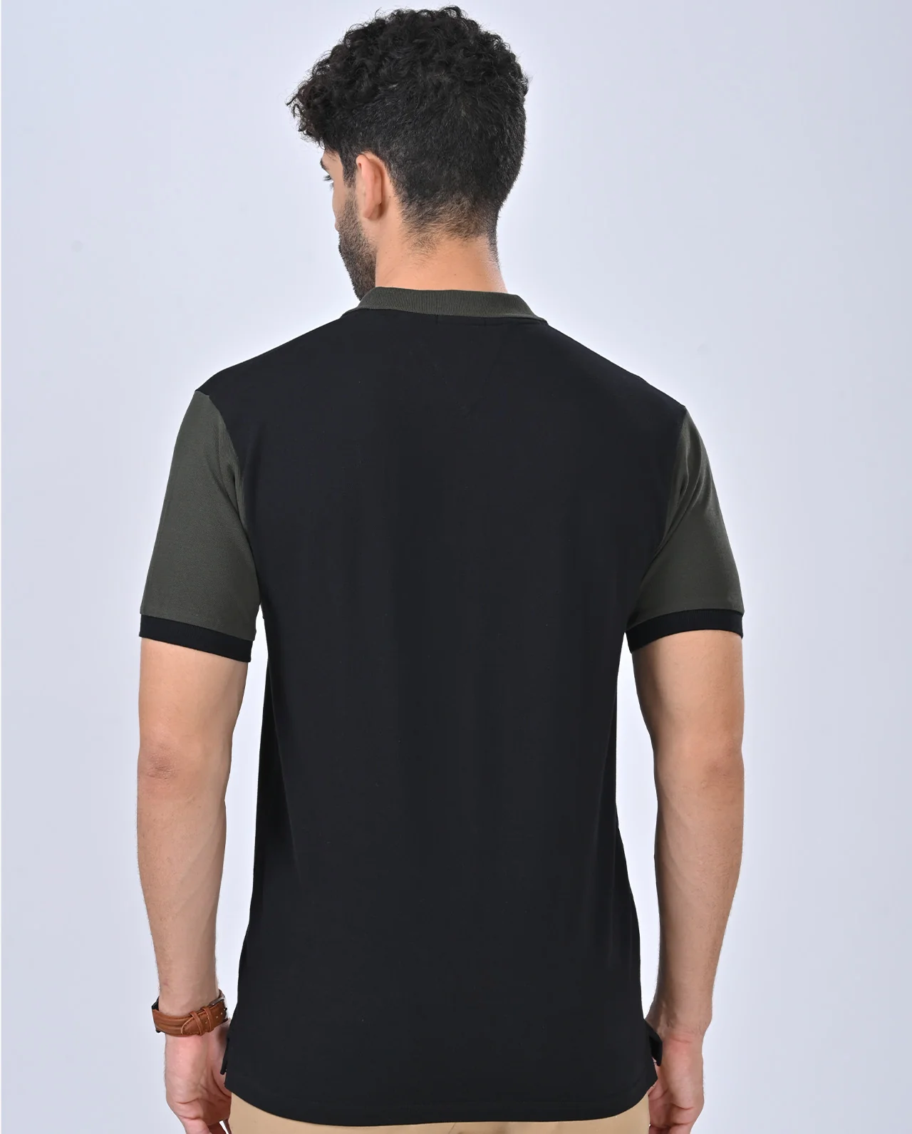 Army stripe polo T-shirt - Image 3