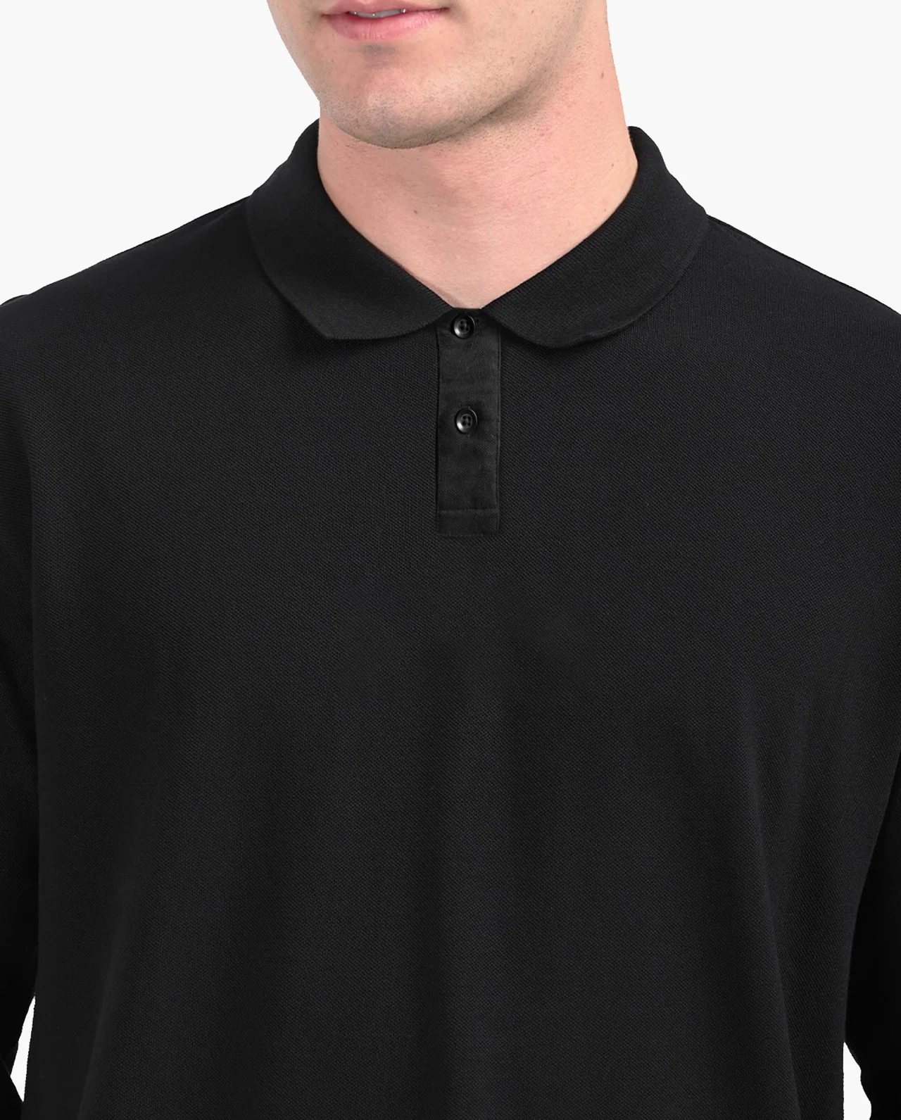 Black Flagship Full Sleeve Polo T-Shirt - Image 4