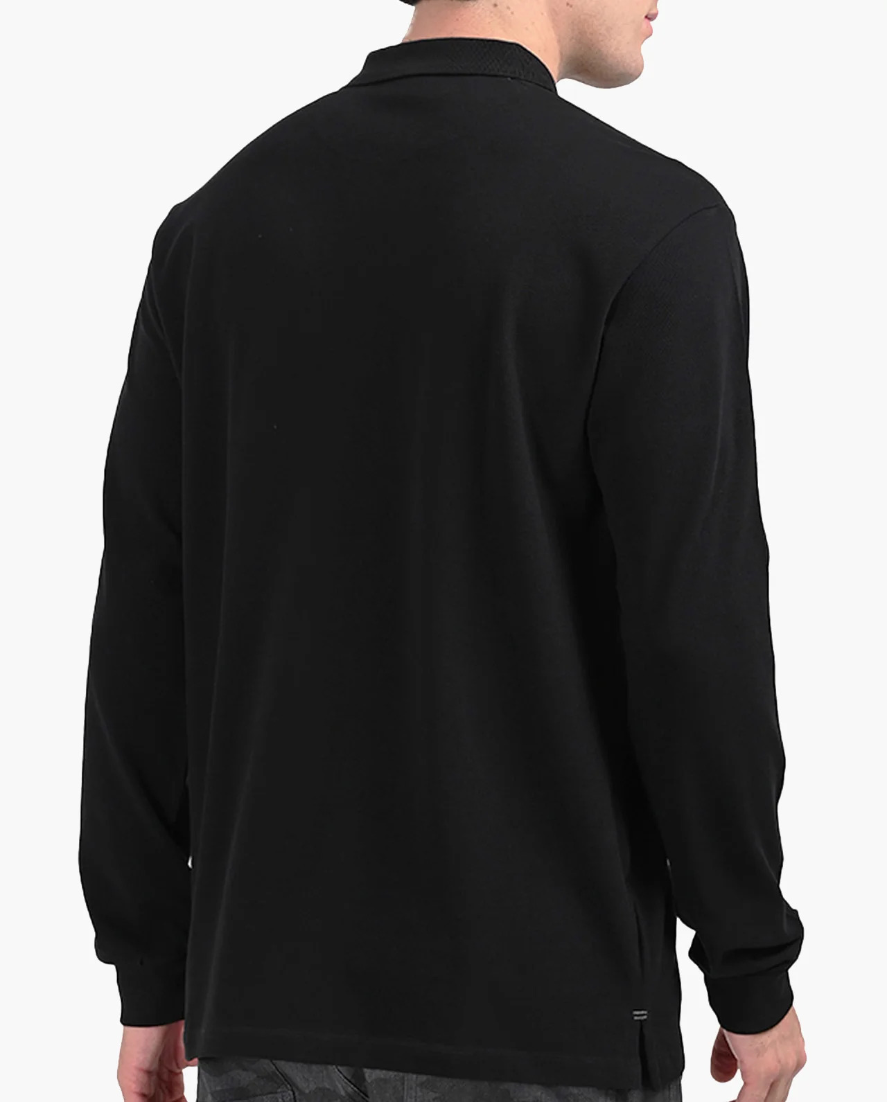 Black Flagship Full Sleeve Polo T-Shirt - Image 5