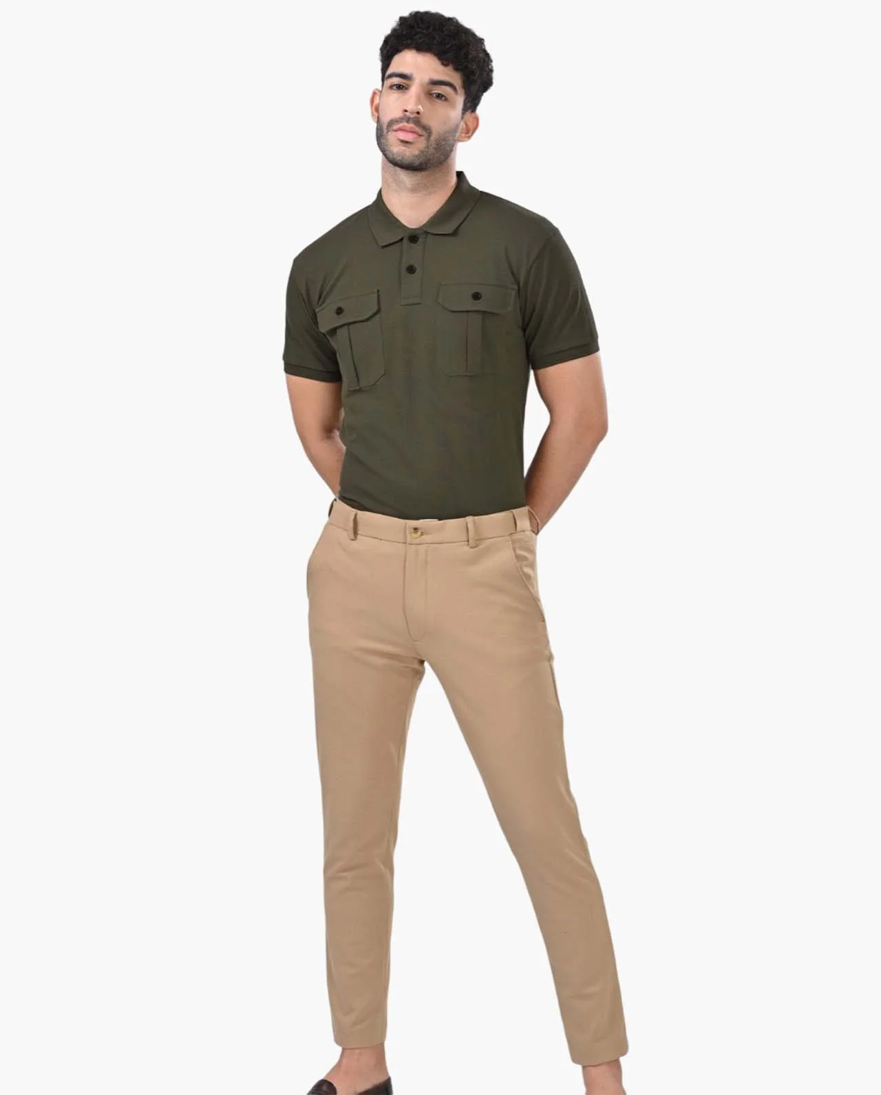 Deployed Cargo Olive Green Polo T-Shirt - Image 3