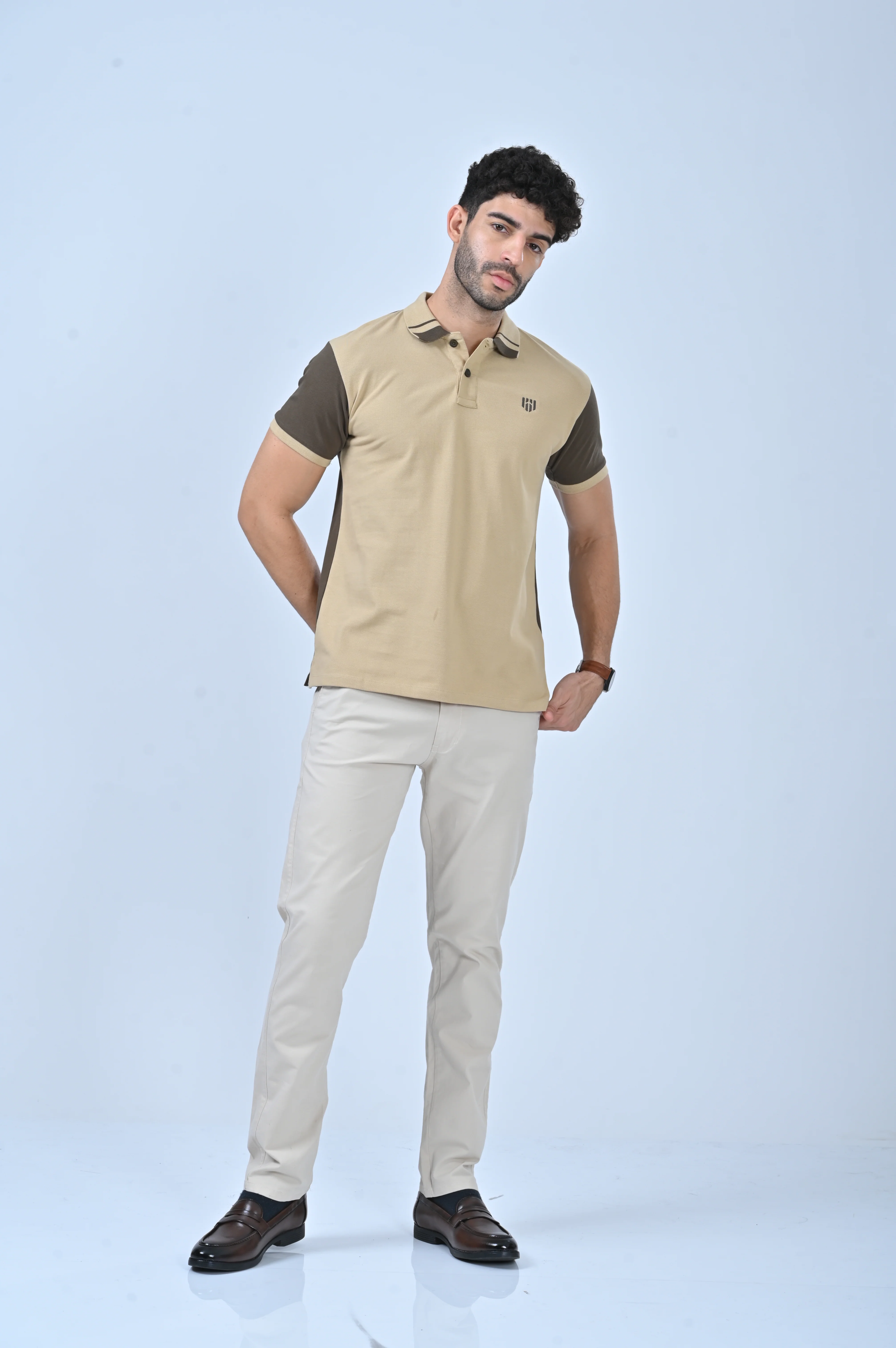 Deployed Organic Retro Polo T-Shirt - Image 3