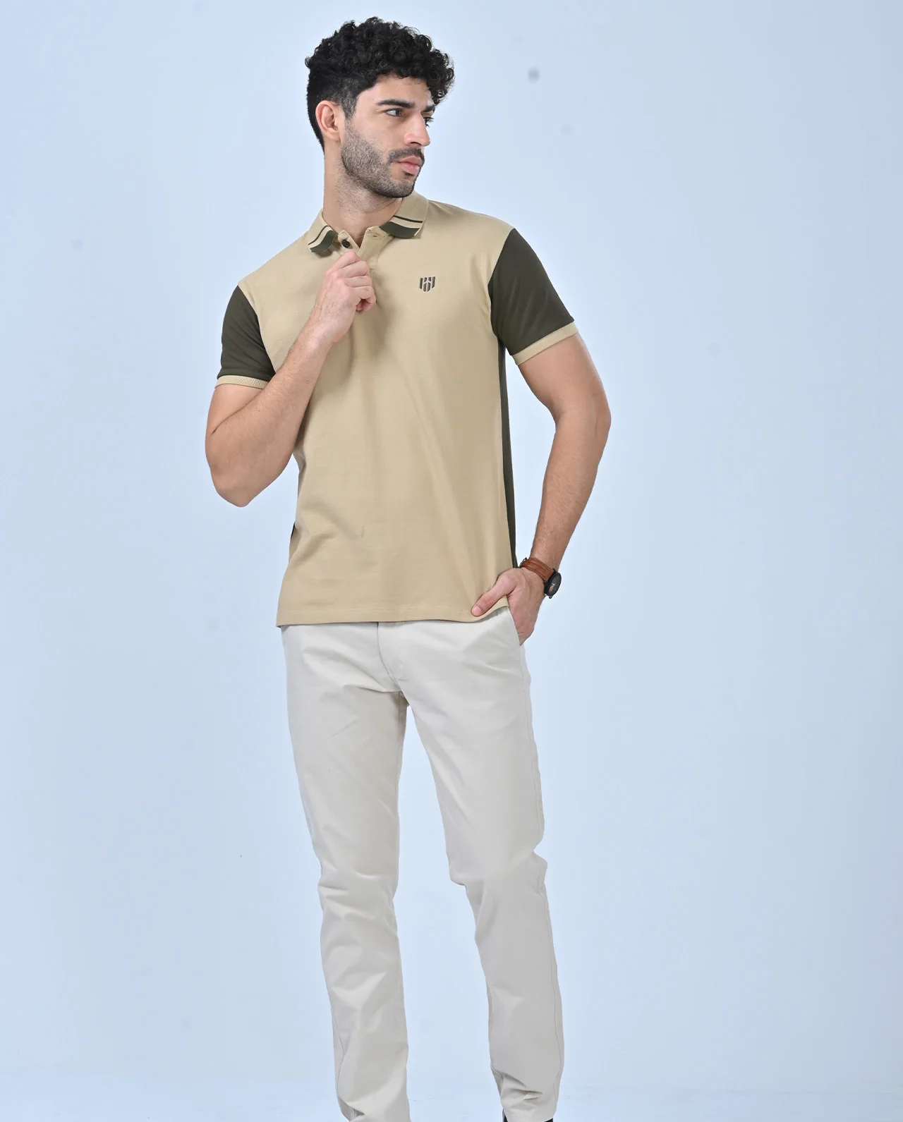 Deployed Organic Retro Polo T-Shirt - Image 4