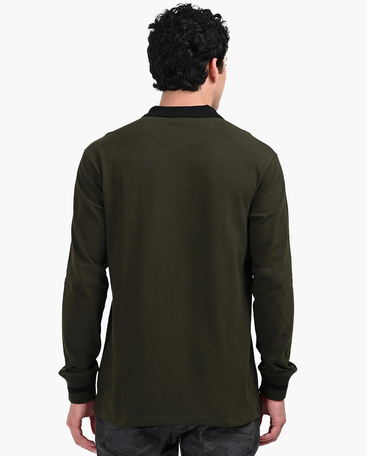 Olive Green Flagship Full Sleeve Polo T-Shirt - Image 5